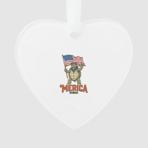 Adorno Tortuga Patriótica ‘Merica Vector Vintage