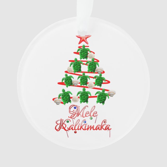 Adorno Tortugas marinas de Mele Kalikimaka (Anverso)
