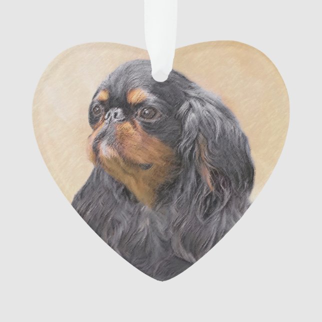 Adorno Toy English Spaniel Pintura Original Arte Animal (Anverso)