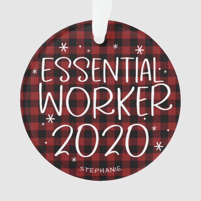 Adorno Trabajador Esencial 2020 Navidades Pandémicos de C (Anverso)