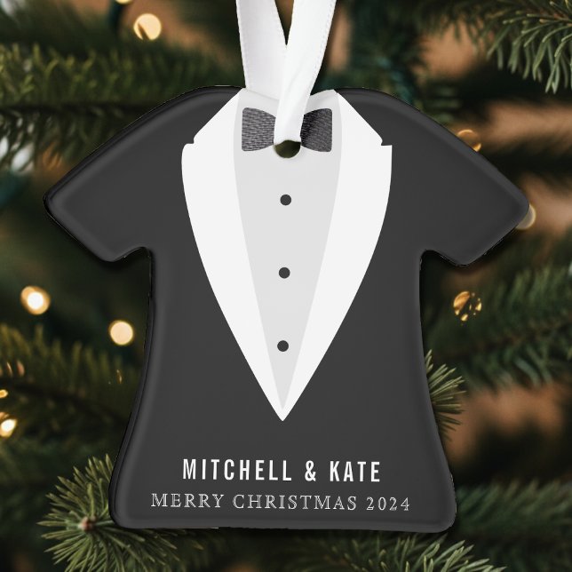 Adorno Traje de esmoquin pajarita formal boda Navidad (Tuxedo Suit Bowtie Formal Wedding Christmas Ornament
)