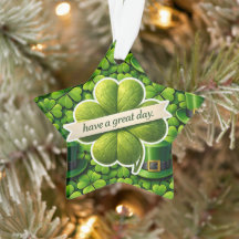 Trébol de cuatro hojas Día de San Patricio que ten