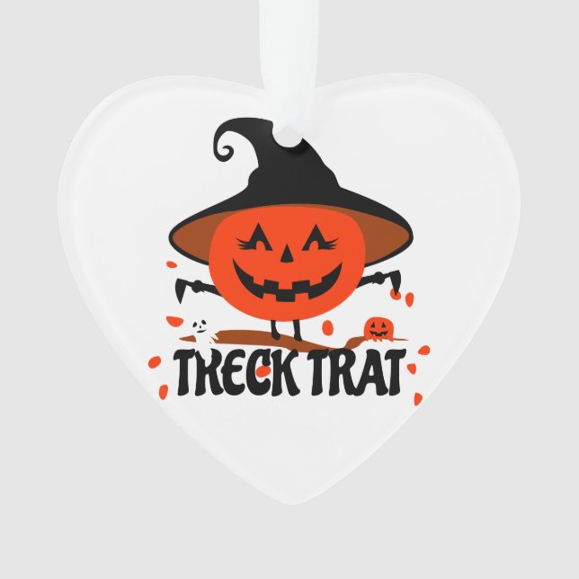 Adorno Treck Trat Pumpkin Sonriente (Anverso)