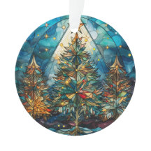 Tres Árboles de vidrio manchado