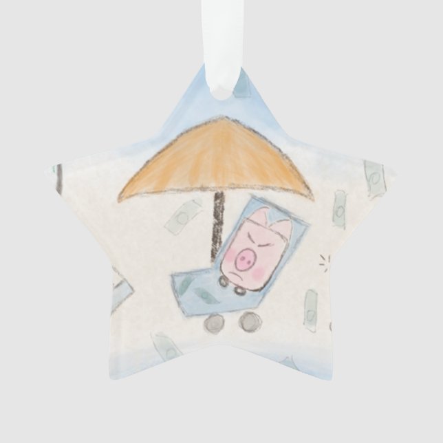 Adorno Tres coquetos lechones en la playa (Anverso)