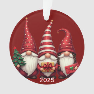 Adorno Tres Gnomos Navidad 2025