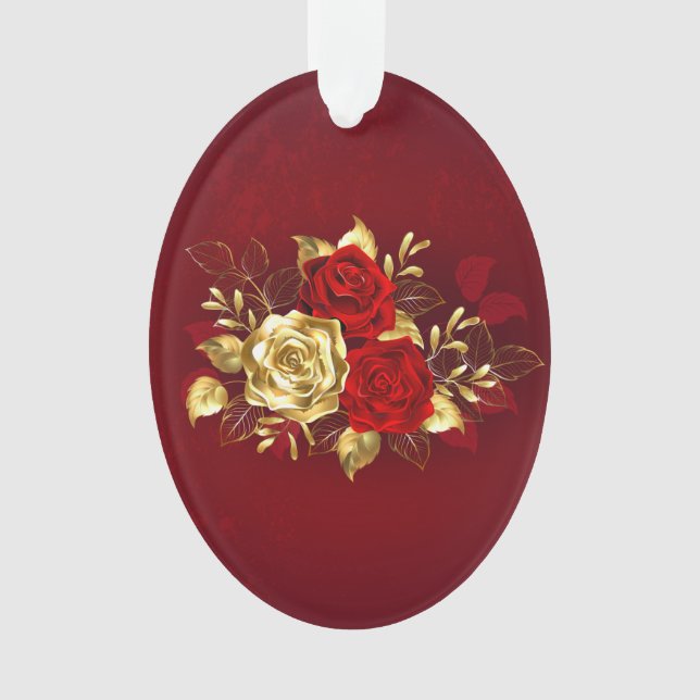 Adorno Tres Rosas Joyas (Anverso)