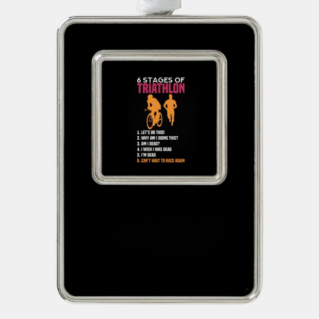 Adorno Triatlón - 6 Etapas De Triatlón (Anverso)