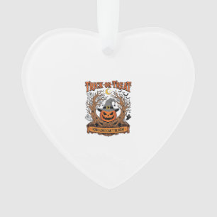 Adorno Trick Or Treat Halloween Calabaza Bruja Sombrero E