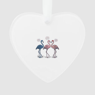 Adorno Trío de Flamencos Patrióticos Diseño de Grabado Vi
