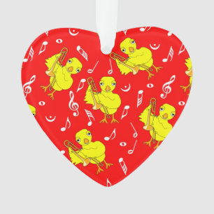 Adorno Trombone Chick Music Notes