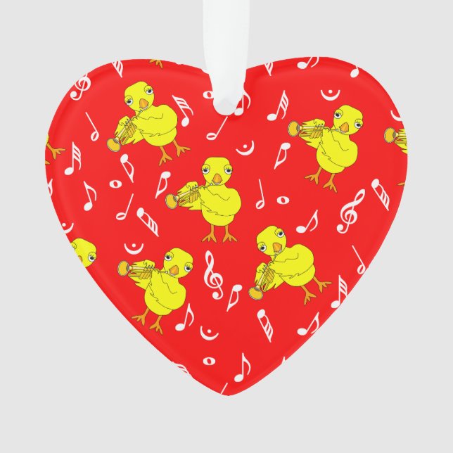 Adorno Trumpet Chick Music Notes (Anverso)