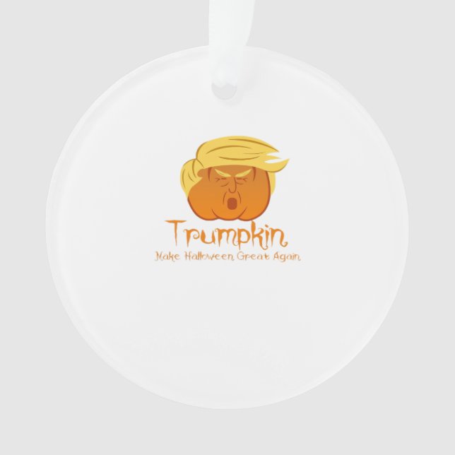 Adorno Trumpkin Classic y Funny Design para Halloween (Anverso)
