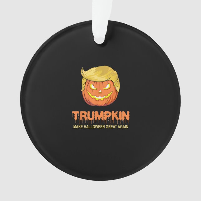 Adorno Trumpkin de Halloween: Haz que Halloween vuelva a  (Anverso)