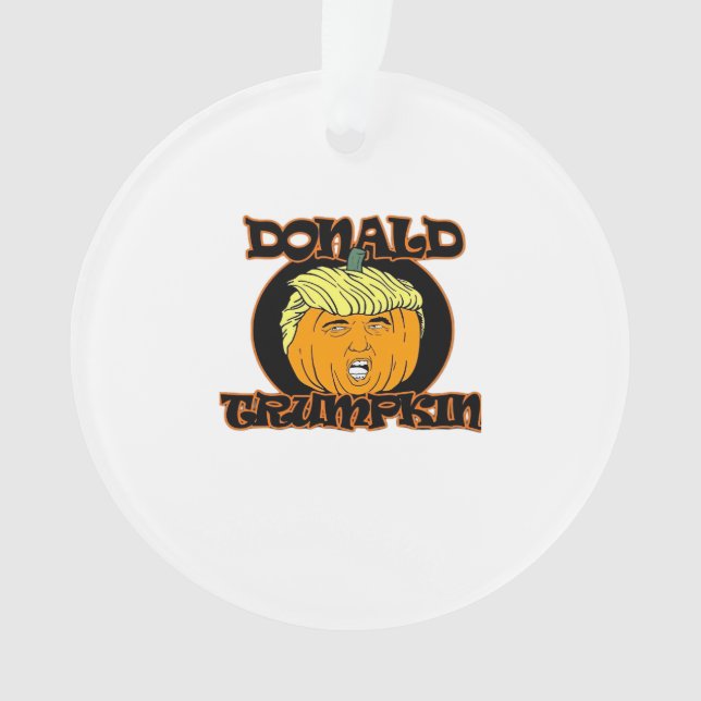 Adorno Trumpkin disfraz de Donald Halloween (Anverso)