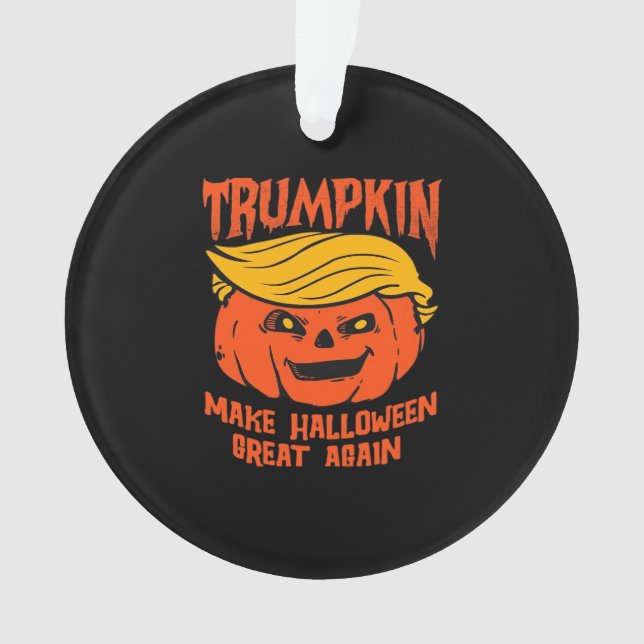 Adorno Trumpkin Halloween Calabaza Elección (Anverso)