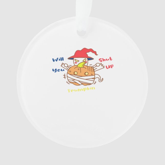 Adorno Trumpkin Halloween Debate Sobre Las Elecciones Y J (Anverso)