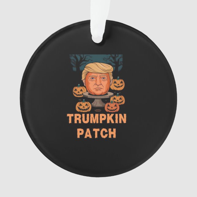 Adorno Trumpkin Halloween - Divertida calabaza política D (Anverso)