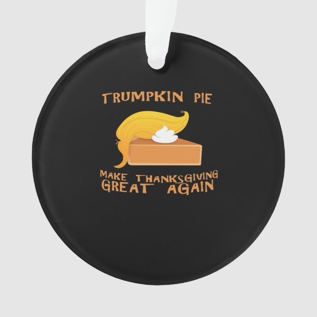 Adorno Trumpkin Pie Acción de Gracias (Anverso)