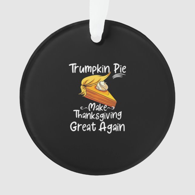 Adorno Trumpkin Pie hace grande el día de Acción de Graci (Anverso)