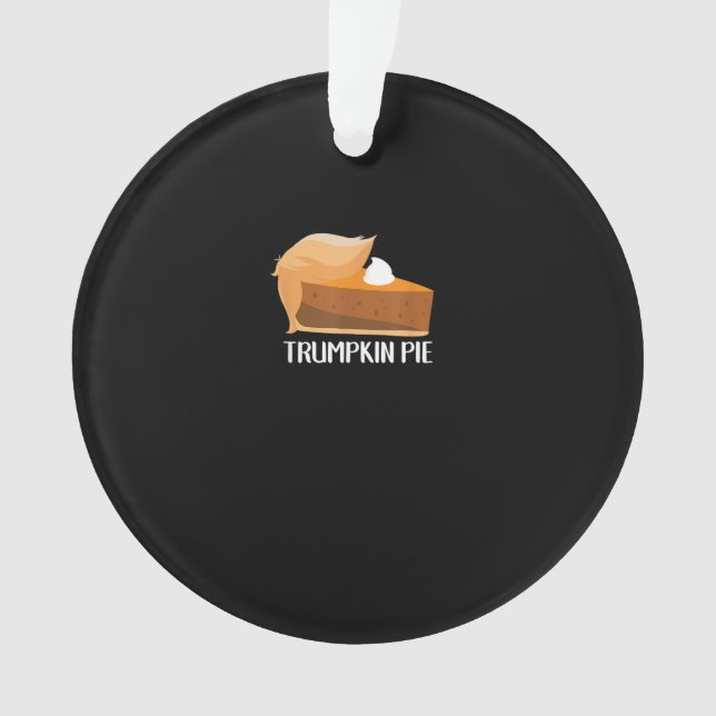 Adorno Trumpkin Pie Pumpkin Gracioso Día de Acción de Gra (Anverso)