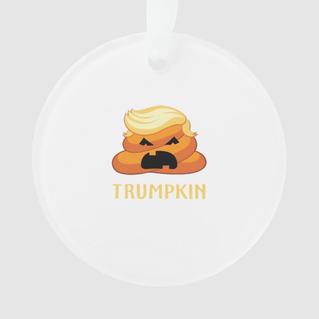 Adorno Trumpkin Poop Funny Halloween (Anverso)