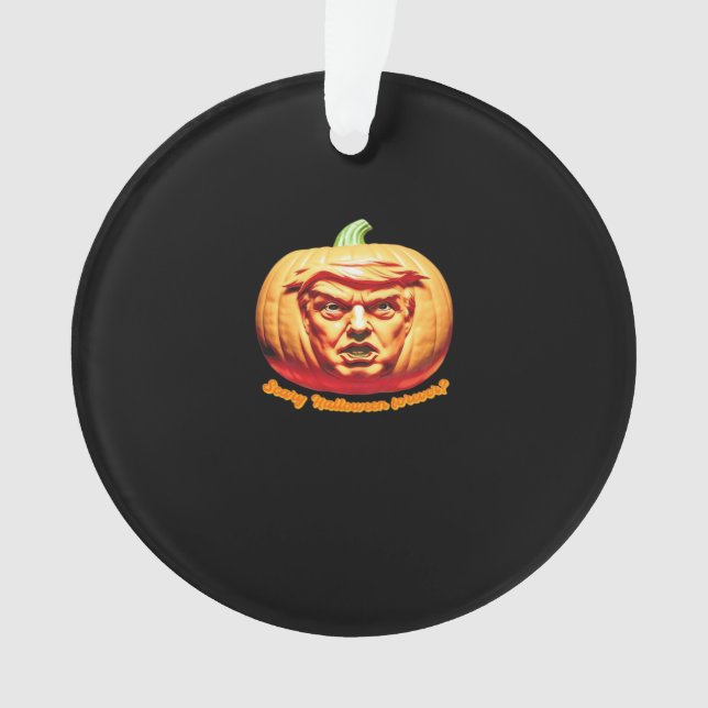 Adorno Trumpkin Scary Halloween Calabaza Mejor Diseño de  (Anverso)