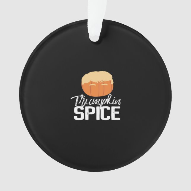 Adorno Trumpkin Spice Funny Halloween Político (Anverso)
