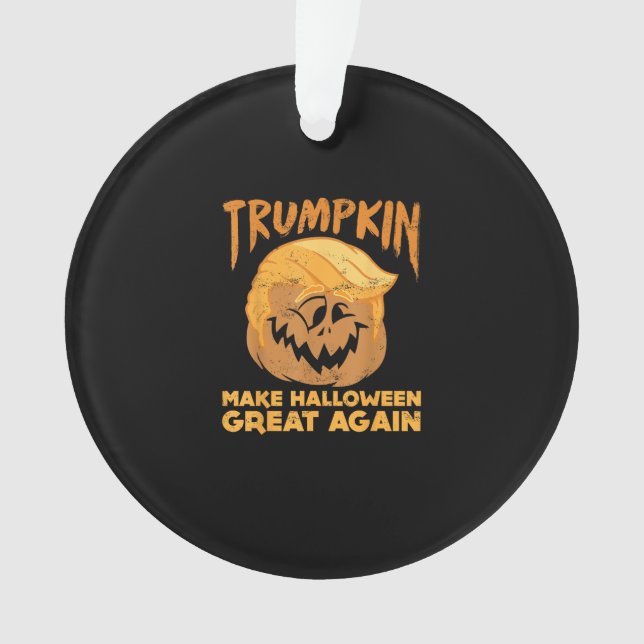 Adorno Trumpkin vuelve a hacer de Halloween una gran polí (Anverso)