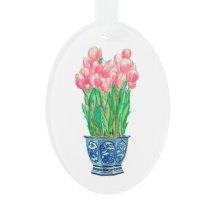 Tulipanes en Delft Pot
