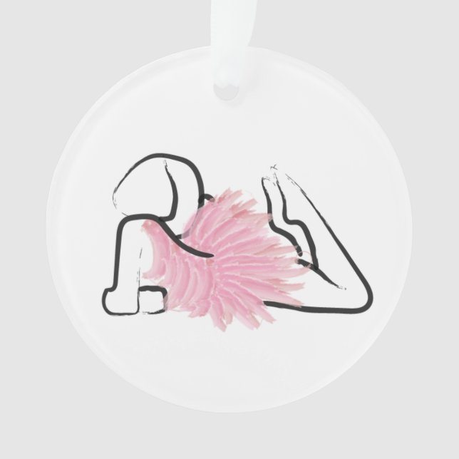 Adorno Tutu Love Viviana Acrylic Ballerina Ornament (Anverso)