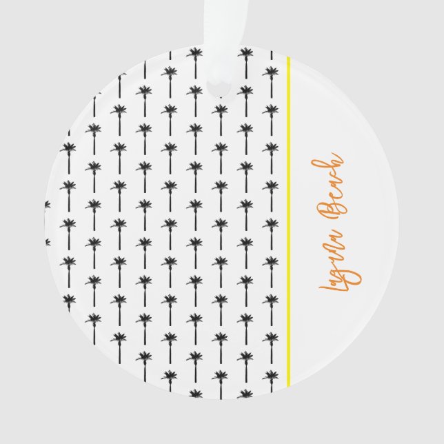 Adorno Ubicación del patrón de silueta de árbol de palmas (Anverso)