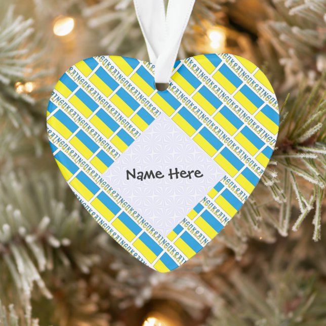 Adorno Ucrania: La bandera ucraniana enloqueció la person (Árbol)