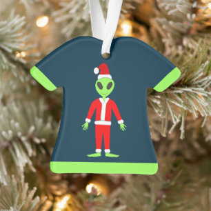 Adorno UFO Ho Ho Padre Navidad alienígena Nombre personal