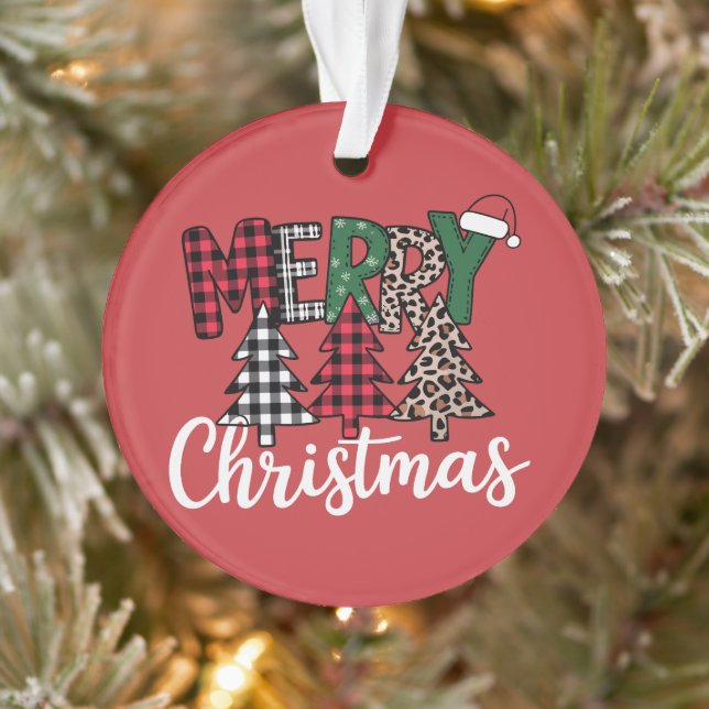 Adorno Ugly Xmas Merry and Bright Christmas Tree Santa  (Árbol)