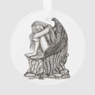 Adorno Un ángel dormido en la piedra