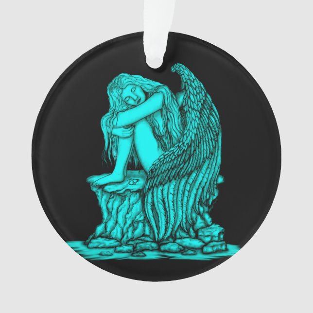 Adorno Un ángel dormido en la piedra (Anverso)