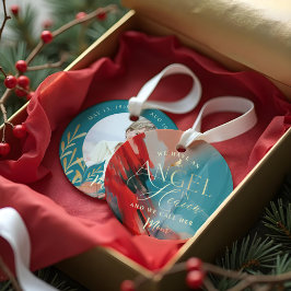 Adorno Un Ángel En El Cielo, Cardenal Rojo, Foto Memorial