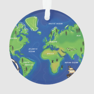 Adorno Un mapa del mundo.