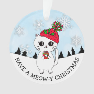 Adorno Un Personalizado gatito sórdido para los Navidades