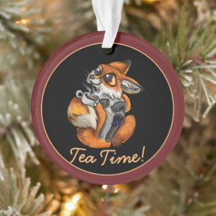 Adorno ¡Un poco de tiempo de té de Fox Bebé!
