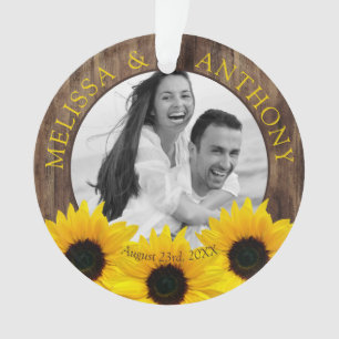 Adorno Una boda de fotos de girasoles rústica salva la fe