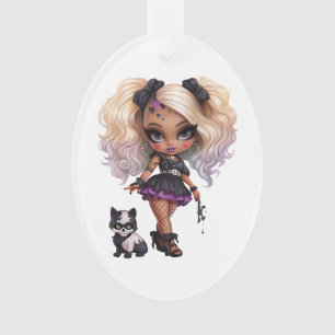 Adorno Una Colección de Diseños de Halloween de una Chica