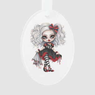 Adorno Una Colección de Diseños de Halloween de una Chica