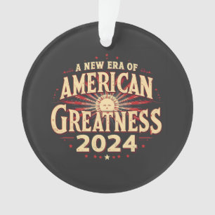 Adorno Una Nueva Era de Grandeza Americana 2024 Trump Gan