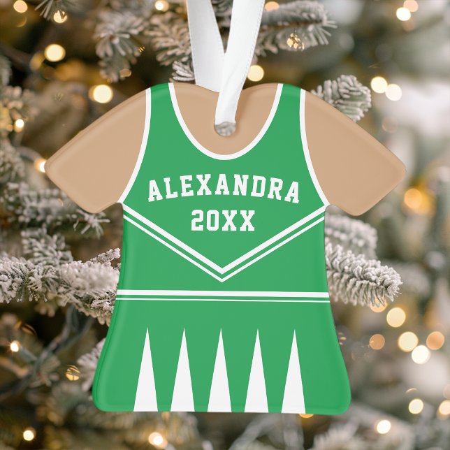 Adorno Uniforme de animadora verde personalizado (Subido por el creador)