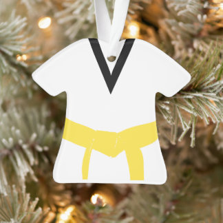 Adorno Uniforme de Cinturón Amarillo de Artes Marciales