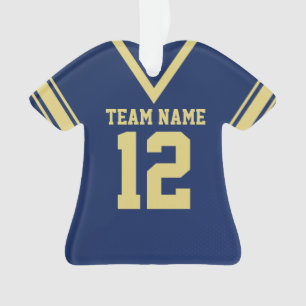 Adorno Uniforme de oro azul de Jersey