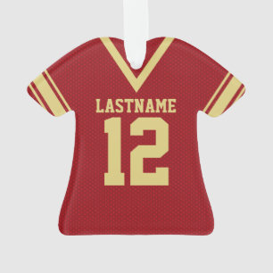 Adorno Uniforme de Oro Rojo de Jersey
