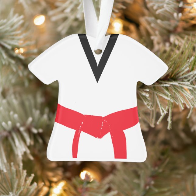 Adorno Uniforme del Cinturón Rojo de Artes Marciales (Árbol)